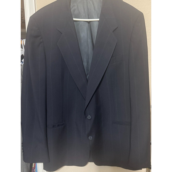 Vintage Nino Cerruti Navy Blazer Union Made USA suit jacket Mens 44R sport coat - Picture 2 of 7